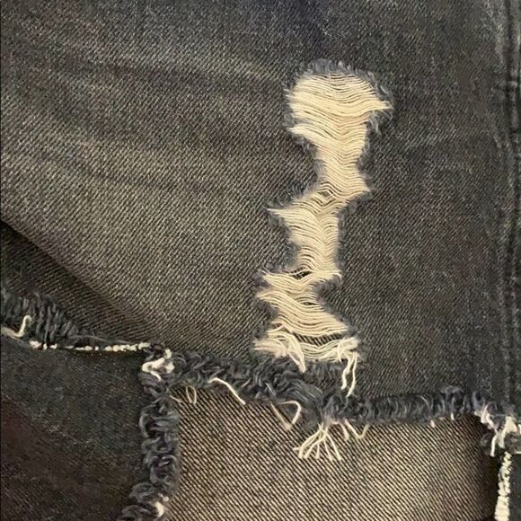 NWOT Hudson Sloan Distressed Faded Black Short Overalls Size XS - Picture 7 of 11